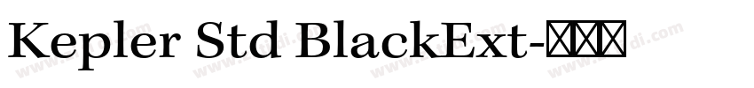 Kepler Std BlackExt字体转换